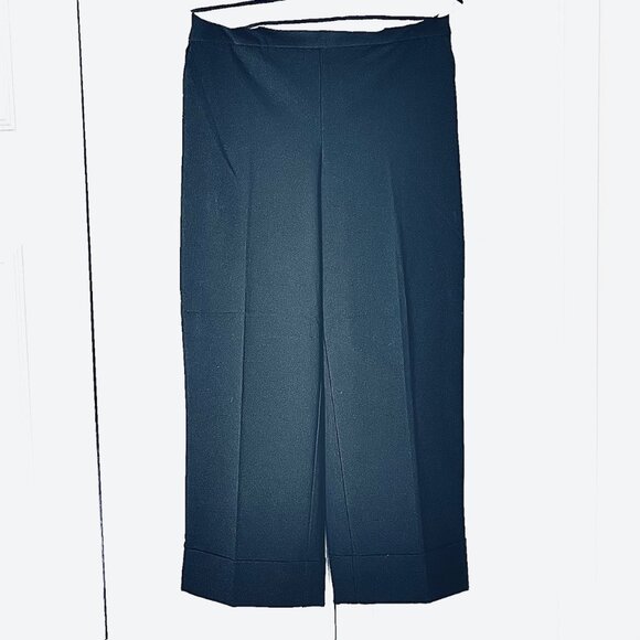 Rachel Zoe Straight Leg Cropped & Cuffed Pants in Black (10) New With Tag - Picture 3 of 10